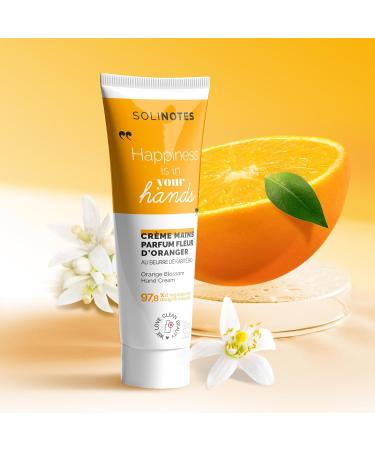 Solinotes Orange Blossom Hand Cream - Nourishing Repairing and Intense Care for Damaged and Dry Hands | Organic Shea Butter | 97.8% Natural Origin Ingredients - 30 ml - Buy Online on GoSupps.com