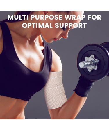 7 PCS Premium Elastic Bandage Wraps - Compression Leg Bandages Self-Closing Washable & Reusable Latex Free Hook & Loop Fasteners - Buy Online on GoSupps.com