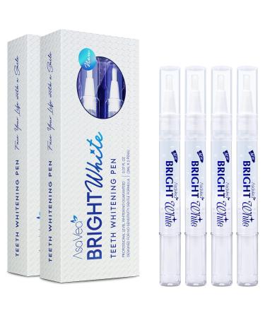 AsaVea Smile Teeth Whitening Pen - Effective and Painless, Remove Years of Stains, No Sensitivity, Beautiful White Smile (4 Teeth Whitening Gel Pen)