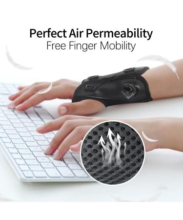 Wrist Brace for Carpal Tunnel - Adjustable Night Support Splint for Men & Women | Relieve Tendinitis Arthritis & Pain (Left Hand - Black - Buy Online on GoSupps.com