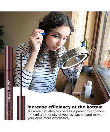 Primer Mascara | Waterproof Non-Sticky Eye Lash Mascara for Instant Volumizing - Women Cosmetics for Dating Gathering Working Home Traveling Pochy Long Lasting Makeup 02#brown - Buy Online on GoSupps.com