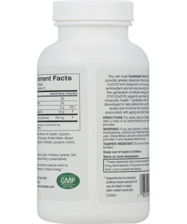 Ultra CoQ10 Coenzyme Supplement - 150 mg Ubiquinone for Cardio & Brain Health | 120 Softgels with Enhanced Absorption - Buy Online on GoSupps.com