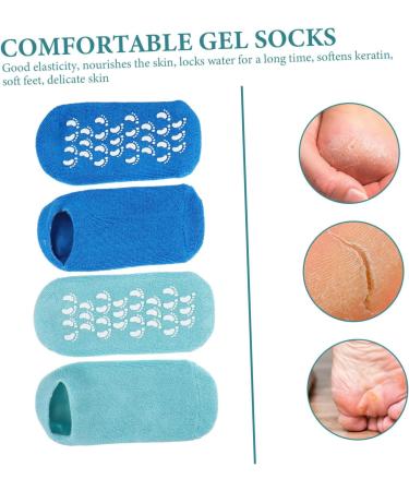 minkissy 2 Pairs Gel Socks Moisturizing Socks for Foot Care Spa Sock Moisture Retention Socks Foot Softening Cracked Heel Socks Feet Care Socks Miss Foot Glue Household Cotton Yarn - Buy Online on GoSupps.com