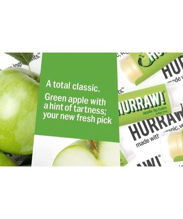 Hurraw! Apple Lip Balm 3 Pack: Organic Certified Vegan Cruelty and Gluten Free. Non-GMO 100% Natural Ingredients. Bee Shea Soy and Palm Free. Made in USA - Buy Online on GoSupps.com