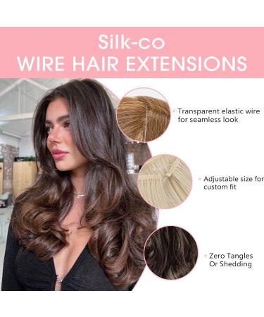 Silk-Co 50cm Hair Extensions for Women | Corrugated Secrets with Rubber Band & Wire | Orange-Red Synthetics - Buy Online on GoSupps.com