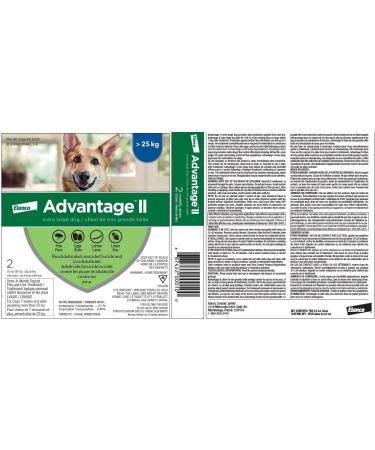 Advantage II Flea Treatment for Extra Large Dogs weighing over 25 kg (over 55 lbs.) 2 doses - Buy Online on GoSupps.com