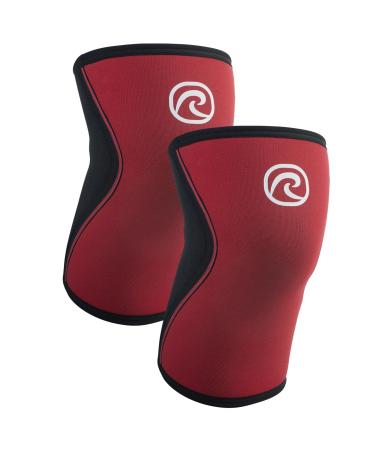 Reh band Kniebandage strength sport knee support for cross fit & heavy training Knee Sleeve made of 5 mm neoprene in many colors & sizes unisex XL red - 1 pair