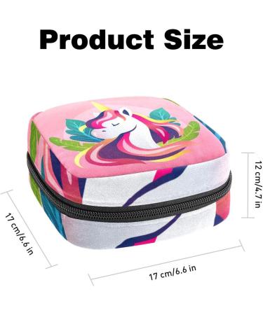 Shop Beautiful Pink Unicorn Portable Period Kit | Women's Bonds Storage Pockets Holder - International Shipping - Buy Online on GoSupps.com