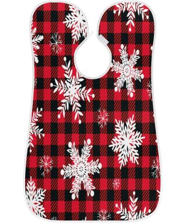 Buy Beard Bib Apron - Non-Stick Waterproof Beard Catcher for Men | Perfect for Shaving & Trimming | Christmas Snowflake Plaid - Buy Online on GoSupps.com