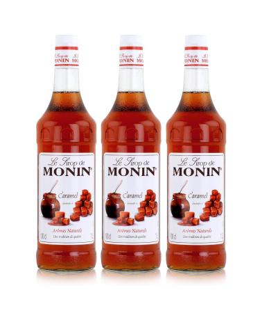 Monin Syrup Caramel 1.0L Pack of 3 Caramel
