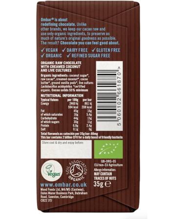  OMBAR Ombar Coco Mylk Bar 35g Pack of 6 - Buy Online on GoSupps.com