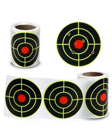 100 Pcs Shooting Targets Self Adhesive Splatter Targets 3 Inch Paper Targets for Shooting Range, Round Reactive Targets for Shooting Fluorescent