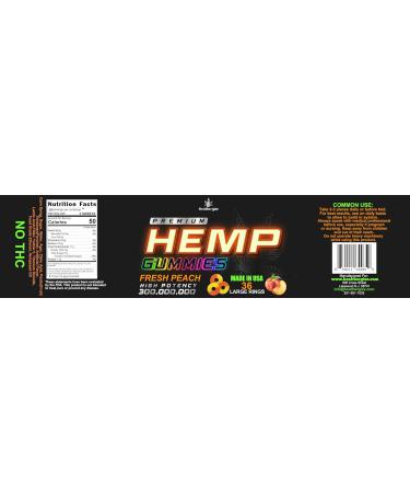 Hemp Gummies Peach Ring Gummy Bears-Natural Hemp Oil for Peace and Relaxation-Promote Sleep and Calmness-Non Groggy Edibles-Natural Omega-Made in USA - Buy Online on GoSupps.com