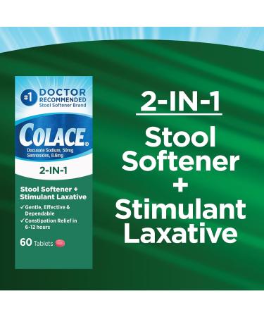 Colace Stool Softener Plus Sennosides Vegetable Laxative Tablets 60 Count Bundle with 4 Fleet Saline Enemas for Adult Constipation Relief 4.5 fl oz Each - Buy Online on GoSupps.com