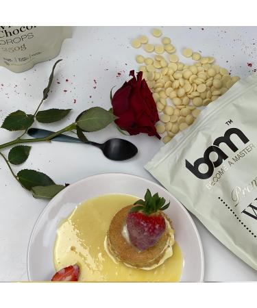 BAM become a master BAM White Chocolate Drops 5 kg Premium Baking Chocolate with Creamy Milk Flavor Perfect for Ganaches Mousses Ice Cream & Decorations Gluten Free - Buy Online on GoSupps.com