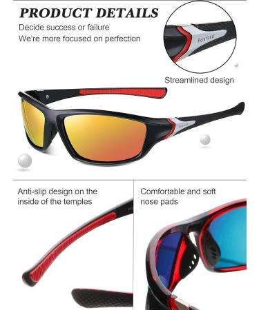 Frienda Polarized Sport Sunglasses for Men - 6 Pack Multipack Set - Ideal for Fishing and Sports - Fits Over Glasses - Classic Colors - Buy Online on GoSupps.com