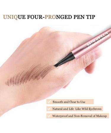 LiSen Beauty Microblading eyebrow pencil2025 NewUltra Precise Brow Pencil Waterproof with 4 fork tips for naturallooking hairlike defined eyebrows long lasting 24 hours Color A01Light brown - Buy Online on GoSupps.com