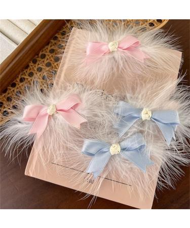 PLCPDM Hair Clip Bangs Clip Sweet Girls Duckbill Clip Headdress Hair Accessories Bow Hairpin Blue - Buy Online on GoSupps.com