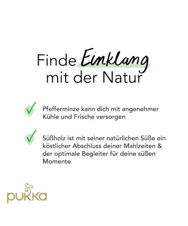 Pukka Organic Herbal Tea Peppermint & Liquorice | After Meals Mint Tea | Pack of 4 | 80 Tea Bags - Buy Online Worldwide - Buy Online on GoSupps.com