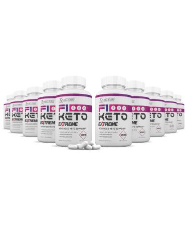 (10 Pack) F1 Keto Pills 1675MG New & Improved Formula Contains Apple Cider Vinegar Extra Virgin Olive Oil Powder Green Tea Leaf 600 Capsules