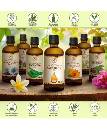 100% Pure Carotene Oil 100ml - Best Natural Care Oil for Skin Hair & Body - International Shipping Available - Buy Online on GoSupps.com