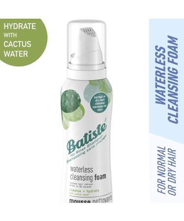 Batiste Waterless Cleansing Foam No Rinse Shampoo Cleanse + Hydrate with Cactus Water 125-ml Batiste Waterless Cleansing Foam Cleanse + Hydrate with Cactus Water 125mL - Buy Online on GoSupps.com