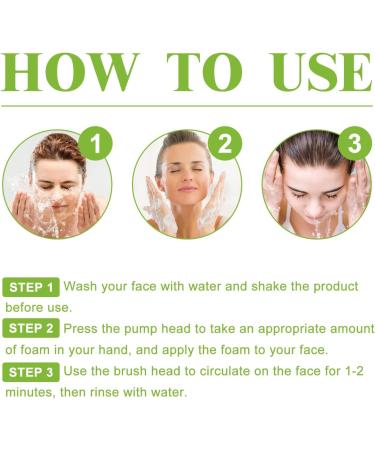 Mousse Nettoyante Au Th Vert - Nettoyant Visage Hydratant Contr le Du S bum Quotidien Rafra chissant Et Non Dess chant(2PCS) - Buy Online on GoSupps.com