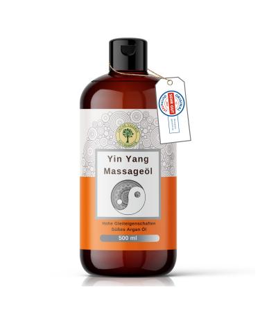 Yin Yang massage oil 500 ML XXL | Sweet argan scent | increased gliding properties | Green Valerie | Relax | Made in Italy