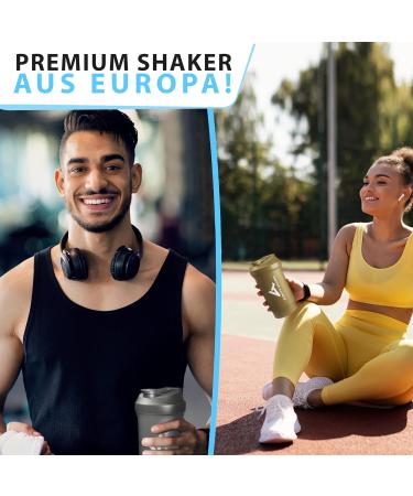 Fyra 700ml Protein Shaker - Leak-Proof BPA Free with Powder Compartment & Sieve | Ideal for Whey BCAA & Gaming Boosters | Silver - Buy Online on GoSupps.com