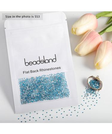 Beadsland 1440 Pieces Aquamarine Flat Back Rhinestones for Nails - SS3 Nail Crystals (1.3-1.4mm) - Ideal for DIY Nail Art - Buy Online on GoSupps.com