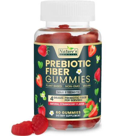 Fiber Gummies for Adults  Daily Prebiotic Fiber Supplement & Digestive Health Support - Natural Dietary Fiber Supplement for Adult Men & Women - 60 Gummies