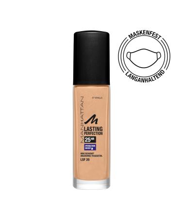 Manhattan Lasting Perfection 25H Makeup - Vanilla 57 Moisturizing Foundation for Flawless Complexion | Long-Lasting High Opacity 30ml - Buy Online on GoSupps.com