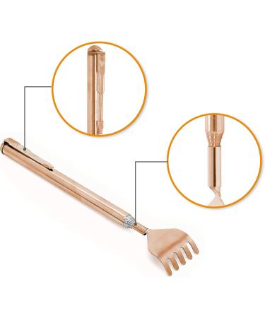 Stainless Steel Back Scratchers - 2 Pieces - 51cm - Rose Color - High Quality & Extendable Rod for Head & Back Comfort - Buy Online on GoSupps.com