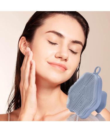 Silicone Face Brush - Silicone Face Scrubber Exfoliator with Handle Facial Cleansing Brush Face Wash Brush Face Exfoliator Brush Silicone Face Scrub for Sensitive Skin Jimii Gray - Buy Online on GoSupps.com