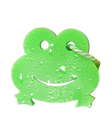 Decorhome Body Sponge for Shower | Animal Shape Deep Cleansing Scrubber | Bathing Sponge Cartoon Scrubber for Body Wash Cleaning Bathing Accessories Frog