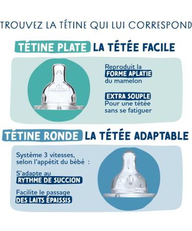 DODIE Set of 4 baby bottles with round anti-colic teat (2x150mL and 2x270mL) + a baby pacifier - Buy Online on GoSupps.com
