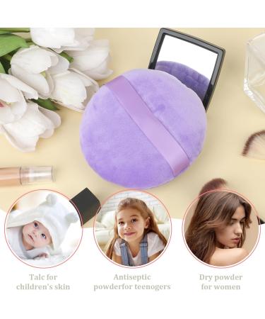 10.5 cm Round Powder Puff Ultra Soft Washable Body Powder Reusable Powder Puff Large Velour Face Powder Puff Loose Powder Puff Wet and Dry Powder Box - Buy Online on GoSupps.com