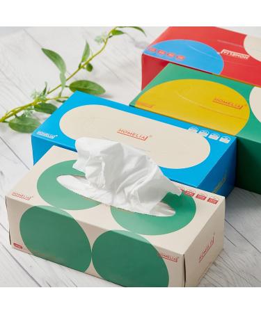 HOMELIA Facial Tissues Box 720 Tissues - Soft Tissue Paper - 4 Flat Boxes - Kleenex Replacement - Buy Online on GoSupps.com