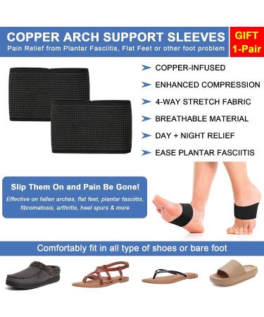 Keemovin 3/4 Orthotic Arch Support Inserts for Plantar Fasciitis - Men 7-9 1/2 | Women 9-11 1/2 - Buy Online on GoSupps.com