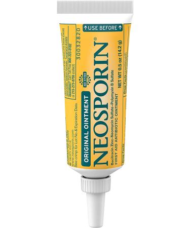 Neosporin Antibiotic Ointment with Bacitracin Zinc for Wound Care - 0.5 oz - Buy Online on GoSupps.com