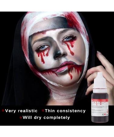 Realistic Fake Blood Makeup 0.35oz - Dripping Liquid for Halloween Cosplay & Theatrical - Washable Vegan & Cruelty-Free - Buy Online on GoSupps.com