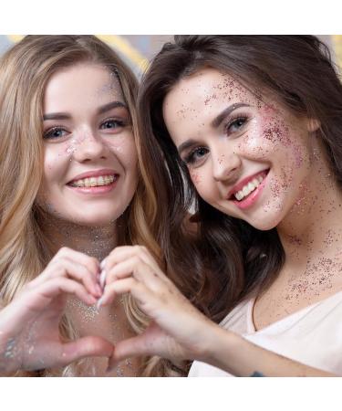 Shop Lophe Ros gold Glitter Face & Body Powder Perfect for Festivals Halloween & DIY Makeup | International Shipping Available - Buy Online on GoSupps.com