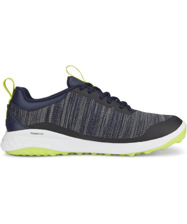 PUMA Men's Fusion Pro Golf Shoe - 46.5 EU | Navy & Silver Lime | International Shipping Available - Buy Online on GoSupps.com
