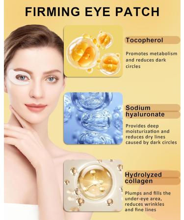 LYSdefeu Eye pads 5 pieces hydrogel Firming Eye Patches eye pads against circles around the eyes reduces swelling of the eyes and improves fine lines relieves wrinkles and swelling eye mask - Buy Online on GoSupps.com