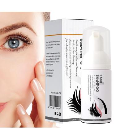 bellv Eyelash Shampoo - Gentle Shampoo for Eyelash Extensions 30ml - Non-irritating foaming eyelid cleanser for extensions and natural eyelashes perfect for professional use in Bellv