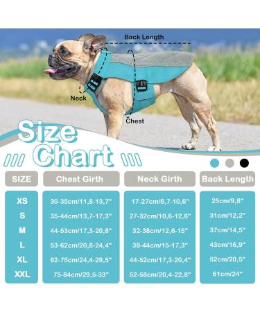 Hjumarayan Cooling Vest for Dogs - Breathable Summer Cooling Coat with D-Rings | Ideal for Hot Days - Blue Size S - Buy Online on GoSupps.com