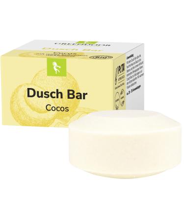 GREENDOOR GREENDOOR Dusch Bar Cocos Shower Gel 75 g with Organic Coconut Extract Skin-Friendly Naturally Free of Palm Oil Plastic Sulphate Animal Experimentation