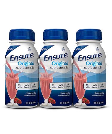 Ensure Nutrition Shake Strawberry 6/8 fl oz Bottle