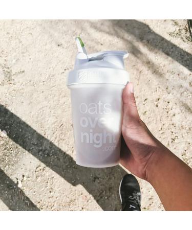 Oats Overnight BlenderBottle - Customized for Overnight Oats - NO Whisk Ball - Milk Fill Line - Clear/White/Green - 20-Ounce Loop Top - Buy Online on GoSupps.com