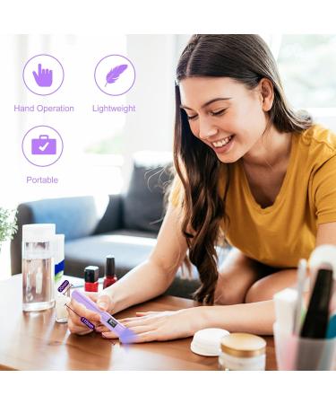 Asimebesty Mini UV Nail Lamp 3W with 2 Timers - Portable Handheld UV Nail Lamp for Gel Nails - LED Screen - Home DIY Nail Art Tool - Buy Online on GoSupps.com